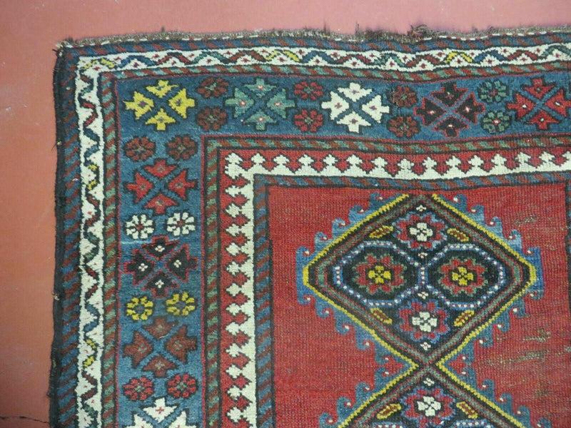 3' X 6' Antique 1920s Handmade Caucasian Karabagh Ganjeh Talesh Wool Rug Nice