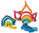 **Pre-order (Ships in 1-2 Weeks)**Large STAINED Four Elements Wooden Stacking Puzzles Building Blocks