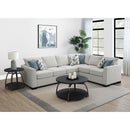 Radison - Upholstered Sectional Sofa With Hidden Sleeper - Greige by HouseOfZazla