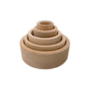 5 Pcs Natural Wooden Stacking & Nesting Cup Bowl Set