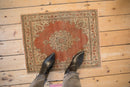 2x2.5 Distressed Antique Jalili Tabriz Rug Mat