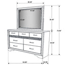 Annie - 7 Drawer Dresser With Mirror - Black by HouseOfZazla