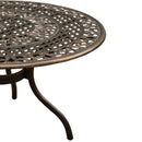 Ornate Outdoor Elegant Aluminum 48-in Round Patio Dining Table