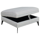 Harrison - Upholstered Storage Ottoman - Gray / Black