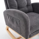 Accent Rocking Chair With Footrest, High Back by HouseOfZazla