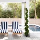 Outdoor uv resistant plastic boxwood topiary bonsai artificial spiral tree plant 180cm 2pcs/set