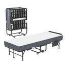 Twin Folding Bed With Adjustable Headboard & Memory Foam by HouseOfZazla