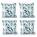 4 Pack Outdoor Pillow Covers - Coastal Leaves
