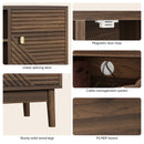 TV Stand, Entertainment Center With Storage, Media Console Table For Living Room - Walnut by HouseOfZazla