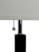 26" H BROWN SQUARE WOODEN TABLE LAMP (1PC/CTN) (0.92/5.55)