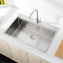 Stainless Steel Kitchen Sink, 36"x22" Single Bowl, Overmount, Brushed by HouseOfZazla