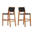 30.5 Inch Seat Height Outdoor Acacia Solid Wood Patio Side Chair by HouseOfZazla