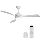 Ceiling Fan With 3 Blades, Remote Control, Reversible DC Motor, Noiseless Operation, 3 Downrods by HouseOfZazla