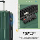 2 Piece Luggage Set With Bags Expanable Spinner Wheels ABS Lightweight Suitcase With Tsa Lock 20" / 24" by HouseOfZazla