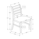 Dining Chair, Dining Room, Side, Upholstered, Transitional (Set of 2) - Brown