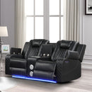 Benz - Power Reclining Loveseat & LED Lighting And Built In USB