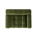 Marcel Upholstered Modern Small to Medium Pet Bed For Dogs and Cats Olive Green Velvet