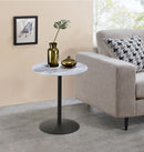 Circa - 17.5" End Table With Marble Textured Top by HouseOfZazla