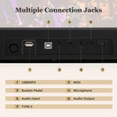 88 Key Foldable Piano Keyboard Portable Semi Weighted Electric Piano-Black by LJGDeals