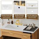 Bathroom Vanity, 2 Soft Close Doors, 3 Soft Close Drawers, Adjustable Shelf - Wood by HouseOfZazla