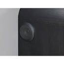 Beverly - Nightstand With Cooler And Speaker, LED Light, Rounded Sides - Black White by HouseOfZazla