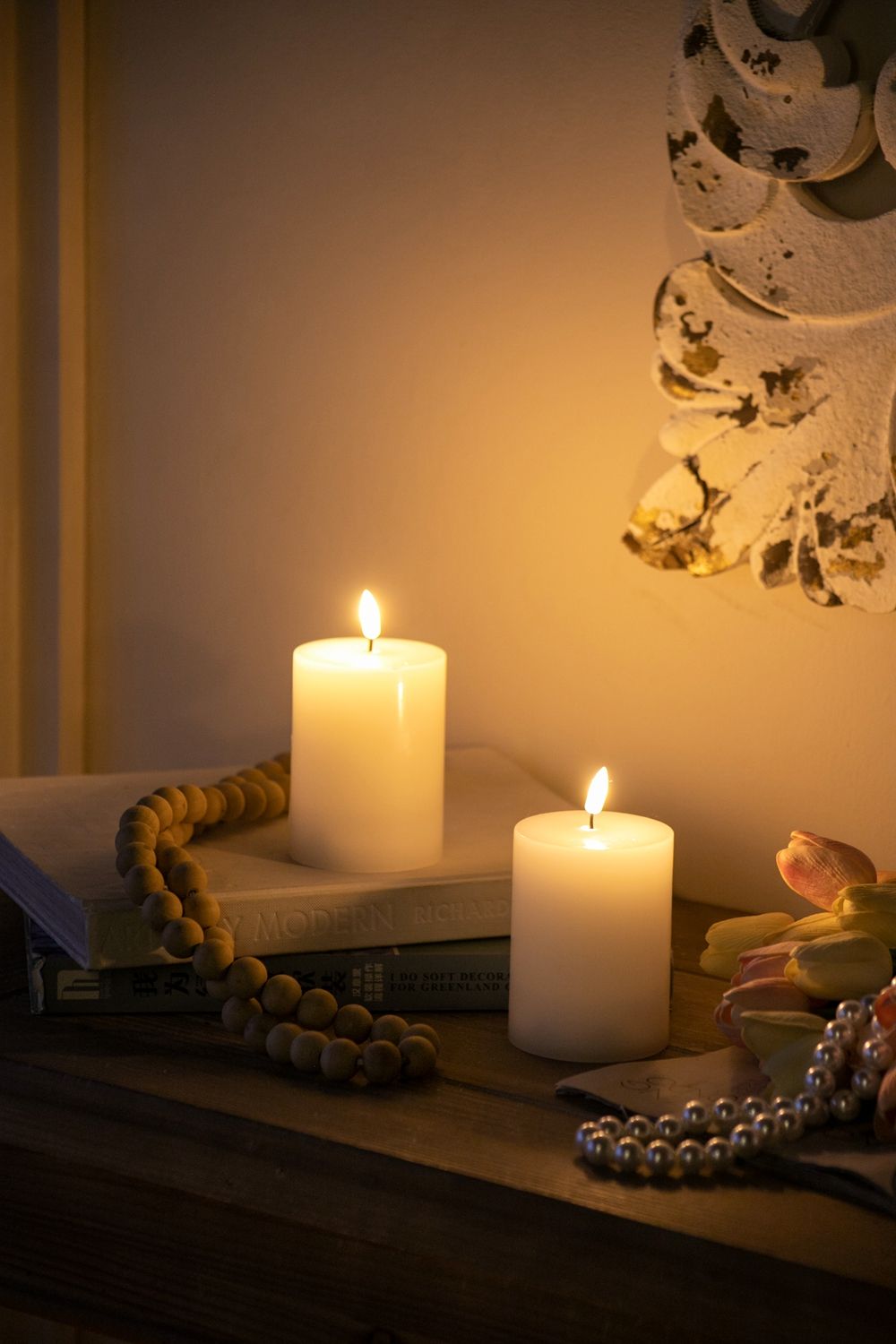 LED Candles With Wick And Remote Control Timer (Set of 2) - White, photo 4 of 9