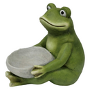 14-Inch Moss Frog Sculpture