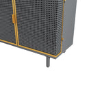 31.5" Wide 2 Drawer Sideboard, Modern Furniture Decor, Made with Iron + Carbonized Bamboo, Easy Assembly