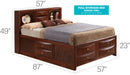 Modern Design Storage Bed With Bookcase Headboard by HouseOfZazla