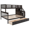 Stairway Bunk Bed With Storage And Guard Rail For Bedroom by Unique Piece Furniture