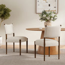 Modern Dining Chair with Thick Seat Cushion and Solid Wood Legs, Set of 2 by HouseOfZazla