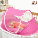 Foldable Baby Travel Bed Portable Infant Mosquito Net Tent Crib Cradle w/ Pillow Mattress Music Box for 0-3 Kids