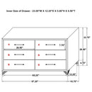 Malcolm - 6 Drawer Dresser Cabinet - Black by HouseOfZazla