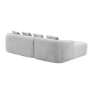 Modular L-Shape Sectional Sofa With Curved Chaise by HouseOfZazla