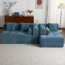 Sectional Free Combined Sofa With 2 Side Pockets by HouseOfZazla