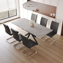 Modern Extendable Dining Table Set For 6 - 8 - Black / Gray by HouseOfZazla