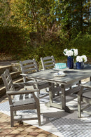 Visola - RECT Dining Table w/Umb OPT - Gray