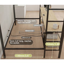 Ethan - Bunk Bed With Desk, Charging Station, Storage Shelves by HouseOfZazla