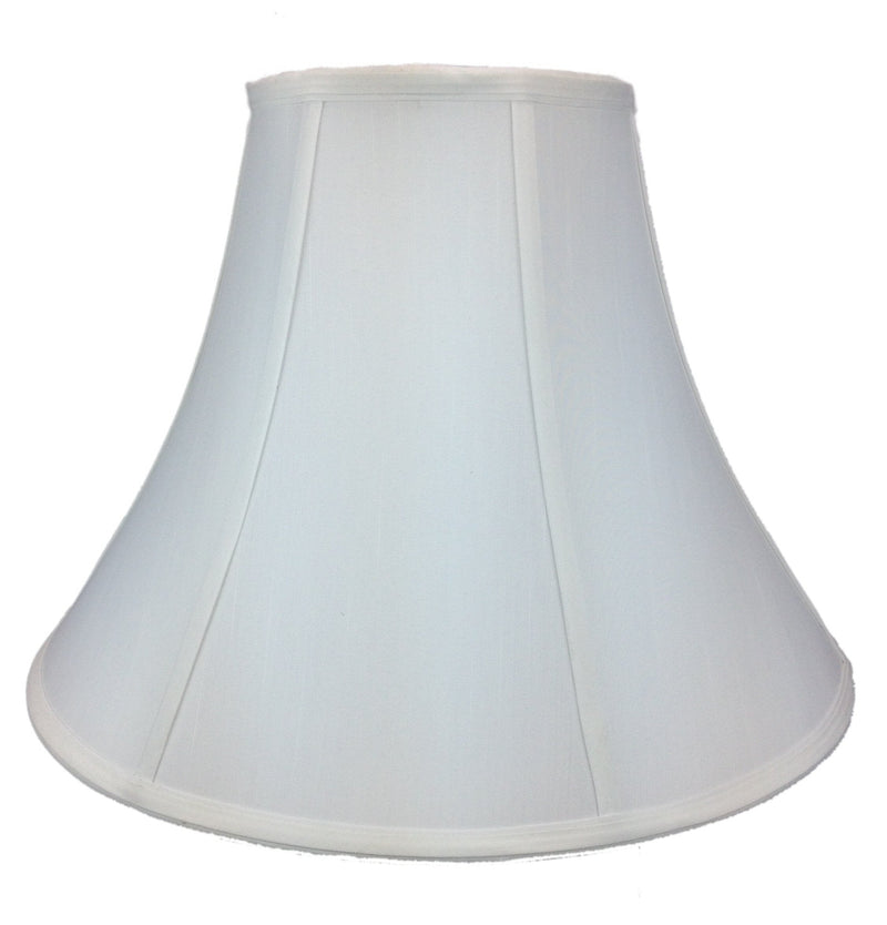 17"W x 13"H White Bell Shantung Shade