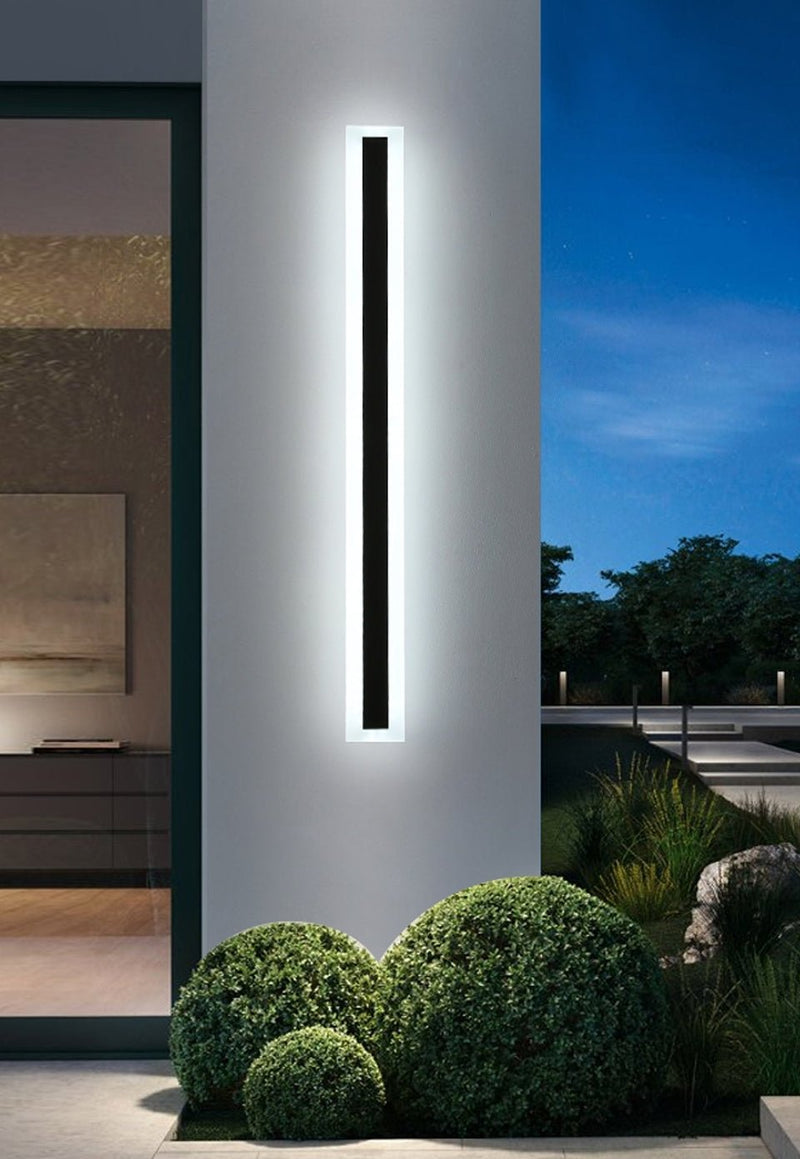 Black/White/Gold Outdoor Waterproof Tall Aluminum LED Wall lamp For Garden