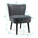 Set of 2 Upholstered Modern Leisure Club Chairs with Solid Wood Legs by LJGDeals