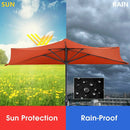9Ft Patio Bistro Half Round Umbrella by DirectDeals