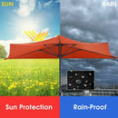 9Ft Patio Bistro Half Round Umbrella by LJGDeals