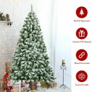 6 Feet Snow Flocked Artificial Christmas Tree Hinged with 928 Tips by LJGDeals