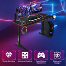 55 Inch Gaming Desk with Free Mouse Pad with Carbon Fiber Surface by LJGDeals