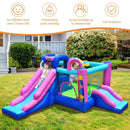 Inflatable Bounce Castle with Dual Slides and Climbing Wall without Blower by LJGDeals