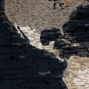 Personalized Blue World Map Canvas – Custom Framed Push Pin