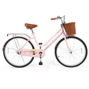 26" Beach Cruiser Bike for Women with Basket and Rear Rack by LJGDeals