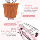 26" Beach Cruiser Bike for Women with Basket and Rear Rack by LJGDeals