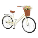 24/26 Inch Beach Cruiser Bike with Basket and Rear Rack by LJGDeals